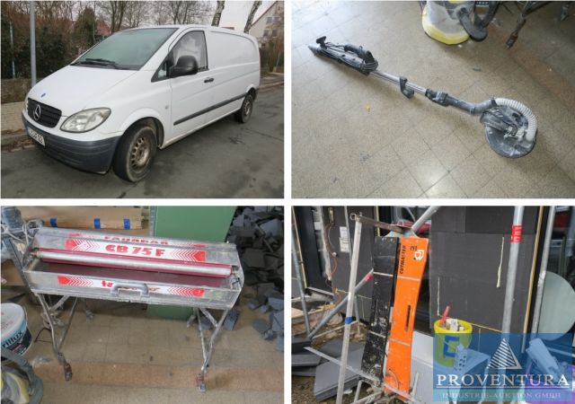 You are currently viewing Nachverkauf zur Insolvenzversteigerung 20 Positionen Inventar Malerbetrieb: Dämmstoffschneidgeräte, Rührgeräte, div. Handmaschinen und Handwerkzeuge – 37115 Duderstadt – 22.03.2022 – 12:00:00