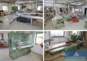 Read more about the article Insolvenzversteigerung Tischlerei: 100 Positionen, Formatkreissäge Felder K740S Bj. 2020, Altendorf F90, Dickenhobel, Langbandschleifer Ott, 4 Hobelbänke, Werkzeuge, etc. – 37130 Gleichen  – 14.06.2022 – 09:30:00