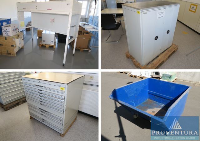 You are currently viewing Versteigerung Inventar Metallwerkstatt: 8 Positionen, 2 Spänewagen, 2 Magazinschränke, 2 Reinluftarbeitsplatzabsaugungen, etc. – 37073 Göttingen – 15.09.2022 – 11:15:00
