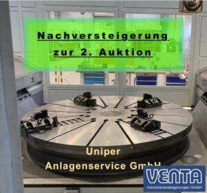 Read more about the article Nach-Versteigerung mit reduzierten Aufrufpreisen zur 2. Versteigerung der UNIPER Anlagenservice GmbH – UP-Schweißanlage, Schweißgeräte, Ausgabe-Container,  Werkstatteinrichtung, Glühanlage, Elektrohandwerkzeuge, Härteofen,  Schweißrauchabsaugung – 21.10.2022 – 12:00:00