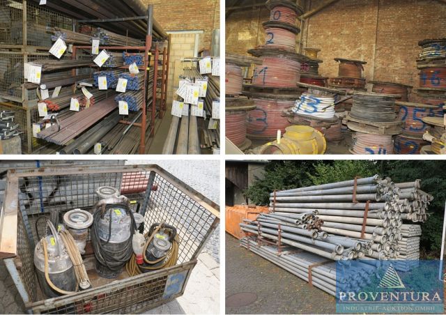 You are currently viewing Nachverkauf zur Lagerauflösung, Versteigerung 400 Positionen Tiefbau: große Mengen Elektro- u. Erdkabel, Hochleistungswasserpumpen, SK-Luft u. Wasserrohrsystem, etc. – 37081 Göttingen – 28.10.2022 – 08:45:00