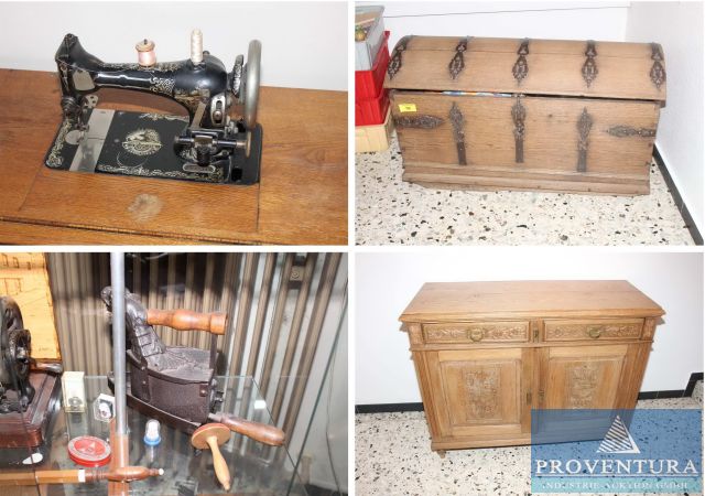 You are currently viewing 18 Pos. Antiquitäten Nähmaschinen, Bügeleisen, Silberbesteck, Fürstenberger Porzellan, Möbel der Jahre 1860-1920  – Raum 33014 Bad Driburg – 01.12.2022 – 10:00:00