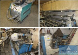 Read more about the article Insolvenzversteigerung: 65 Positionen Inventar aus Metallbau, Gehrungsbandsäge JAESPA Concept, Schweißgeräte, Stahlvorräte, Werkzeuge, Handmaschinen, etc. – 37400 Raum Osterode am Harz – 23.02.2023 – 09:30:00