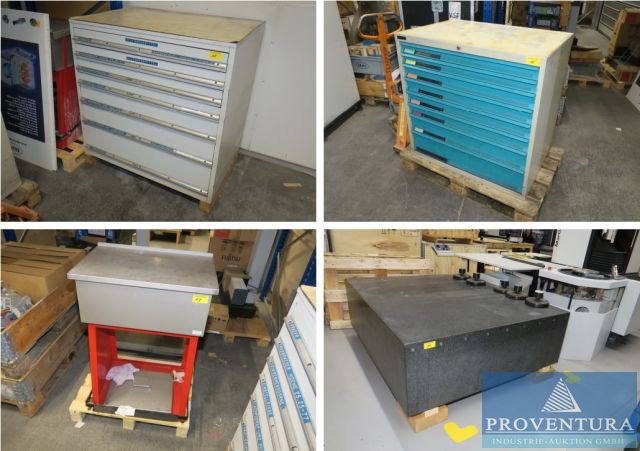 You are currently viewing Versteigerung Werkstattinventar: 4 Magazin-Schränke, 4.0 to. Granit-Messplatte, Teilewaschtisch, etc. – 37073 Göttingen – 23.02.2023 – 11:00:00