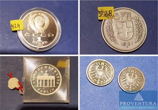 You are currently viewing Münzversteigerung 215 Pos. UdSSR + Nachfolgestaaten, Deutsches Reich, DDR, Schweiz, Frankreich – 37077 Göttingen – 24.03.2023 – 09:00:00