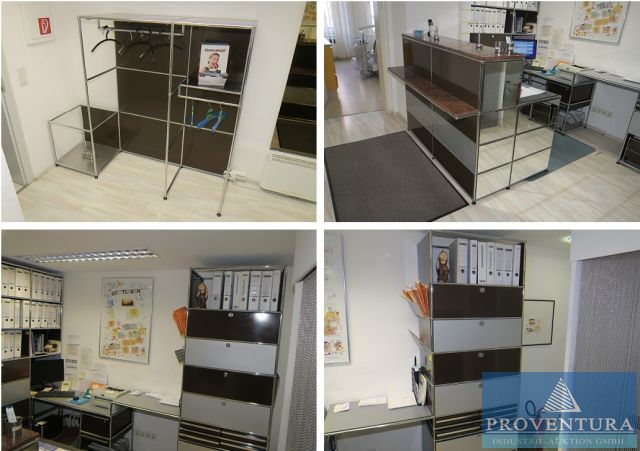 You are currently viewing Versteigerung USM-Haller Möbel aus Arztpraxis, Empfangstresen, Garderobe, Regale, 8 Freischwinger – 37073 Göttingen – 13.06.2023 – 09:00:00