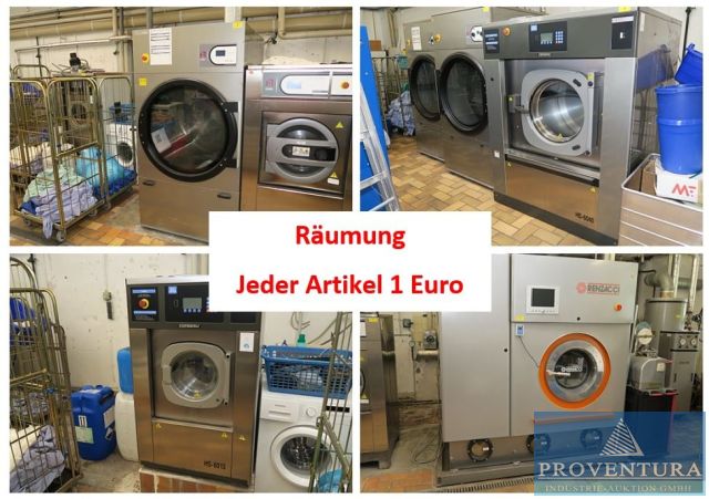 You are currently viewing Räumung Wäscherei: Industrie-Waschmaschinen, Industrie-Wäschetrockner, Bügeltische, Dampferzeuger, Wäschewagen, etc. – jeder Artikel 1 Euro, kurze Laufzeit – 14.07.2023 – 09:00:00