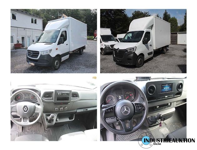 You are currently viewing Insolvenz-Auktion LKW Koffer: MERCEDES-BENZ Sprinter 316 + RENAULT Master, EZ 2019-2022 – 42579 Heiligenhaus – 23.08.2023 – 10:00:00