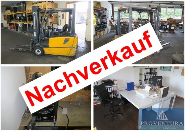 You are currently viewing Nachverkauf: Insolvenzversteigerung 70 Positionen Inventar aus Batterieaufbereitungs-Unternehmen: Gabelstapler Jungheinrich EFG 220, 2.0 t, div. Batterieregeneratoren, Ladegerät, Werkstattausstattung, etc. – 30926 Seelze – 08.12.2023 – 10:30:00