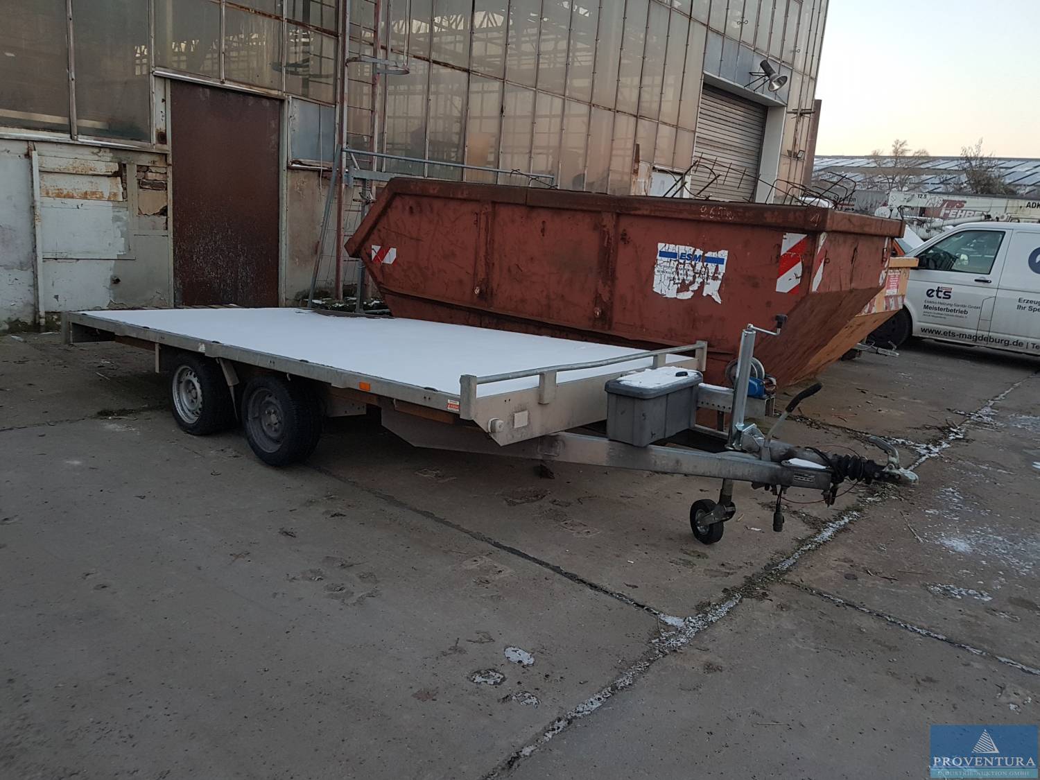 You are currently viewing Insolvenzversteigerung Plattformanhänger EDUARDS Type 4, EZ 2017, 2.700 kg – 39114 Magdeburg – 23.01.2024 – 11:20:00