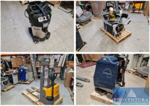 Read more about the article aus Leasing: Elektro-Hochhubwagen JUNGHEINRICH EJC M10 Bj. 2018, Schleif und Poliermaschine zur Felgenaubereitung WHEEL MACHINE GV-4, Scheuersaugmaschine, etc. – 37079 Göttingen – 15.02.2024 – 10:00:00