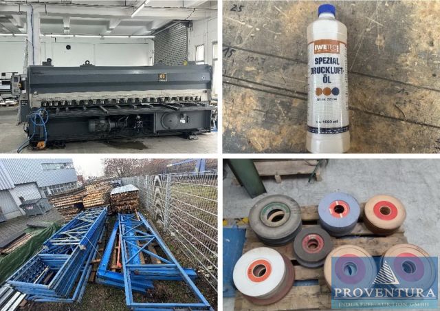 You are currently viewing Online-Auktion: 5 Pos. aus Metallbaubetrieb: Tafelschere HACO HSLX 4006, Bj. 2001, Schwerlastregal, Spezial Druckluftöl, Verbrauchsmaterial – 38108 Braunschweig – 22.03.2024 – 09:00:00