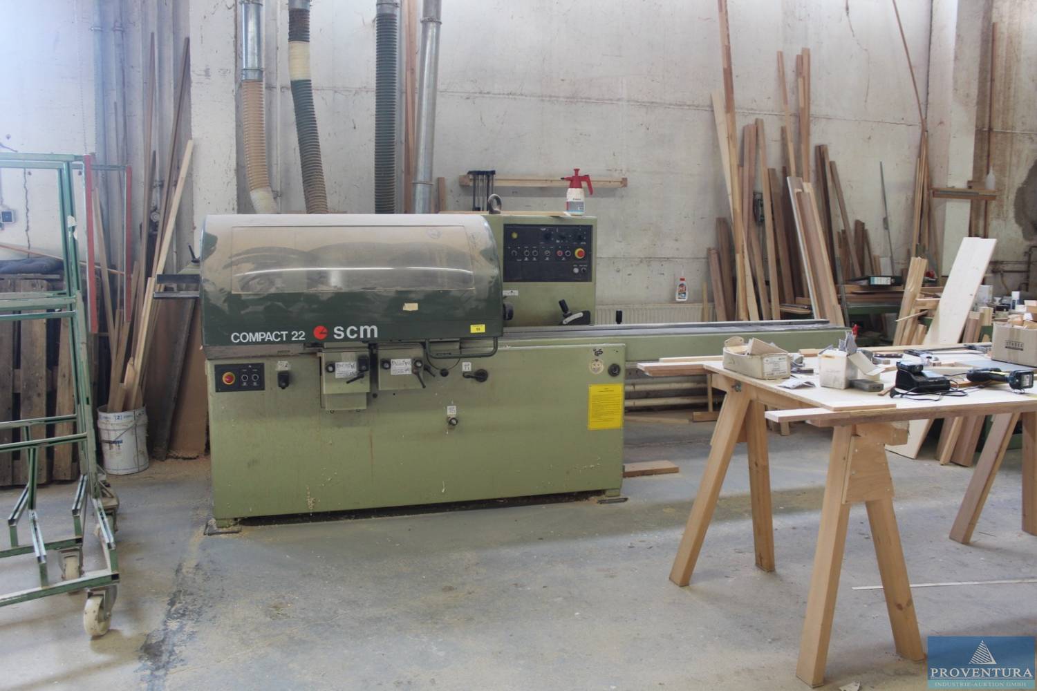 You are currently viewing Nachverkauf 60 Pos. CNC-Fensterbau Vierseitenhobel SCM Compact 22, Dickenhobel Krasny Metallist, Abrichthobel Plovdiv, Absaugung, Maschinen, Kommissionierwagen RUCHSER, Büro etc. – 06179 Teutschenthal bei Halle (Saale) – 19.04.2024 – 09:00:00