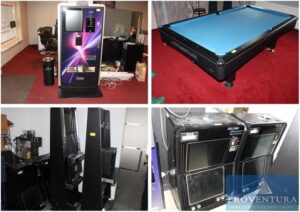 Read more about the article Insolvenzversteigerung: 25 Pos. Restinventar aus Spielhalle, Geldwechselautomat GeWeTE Bj. 2021, Pool-Billardtisch, Zeitabrechnungssysteme, div. Geldspielgeräte, Gastro, etc. – 37603 Holzminden – 28.05.2024 – 09:30:00