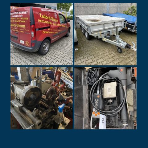 You are currently viewing Insolvenz-Versteigerung Ladocsi und Team Heizungsbau GmbH, 47506 Neukirchen-Vluyn – Fahrzeuge und Anhänger, Gewindeschneidmaschine, Klein- und Messgeräte – 16.05.2024 – 18:00:00