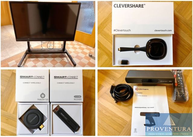 You are currently viewing Versteigerung aus Büroauflösung: Interaktiver 55 Zoll LED-Display mit viel Zubehör, Clevertouch UX Pro 55, Webcam Kindermann, Transmitter, etc., angeschafft 2020 – 37130 Gleichen bei Göttingen – 09.07.2024 – 09:30:00