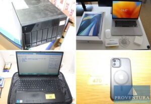 Read more about the article Insolvenzversteigerung 18 Pos. Netzwerk- und Servertechnik, 2x Notebooks APPLE MacBook Pro 16, 2x  iPhone 12, Notebooks FUJITSU, Tablets SAMSUNG SM-505, etc. – 37077 Göttingen – 22.08.2024 – 09:00:00