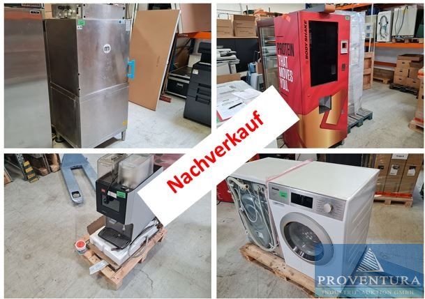 You are currently viewing Nachverkauf Gastroversteigerung aus Leasing: 3x Protein Shake Automat BODYSHAKE Smart Touch, Gastro Haubenspülmaschine MEIKO M-iClean HL, 2x Gewerbewaschmaschine MIELE Professional SmartBiz, Kaffeevollautomat MELITTA Cafina XT4 – in 37079 Göttingen – 02.09.2024 – 09:00:00