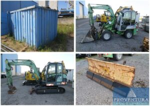 Read more about the article Versteigerung Baumaschinen: Hoflader Weidemann KL 178, Bj. 2005, Kompaktbagger Doosan Solar 55-V, Bj. 2007, 2 Materialcontainer – 28309 Bremen – 05.09.2024 – 10:30:00