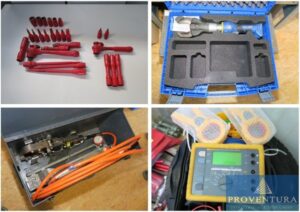 Read more about the article Nachversteigerung zu: 58 Positionen Hochspannungs-Elektromontagewerkzeuge, Hausanschlusskästen, 2 hydraulische Kabelscheren, Messgeräte, Büromöbel, etc. – 28309 Bremen – 06.09.2024 – 09:30:00