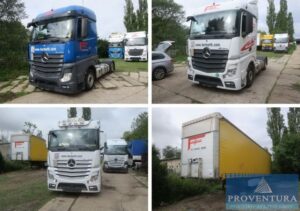 Read more about the article Insolvenz-Auktion: 20 Pos. einer Spedition: 3 Sattelzugmaschinen MERCEDES-BENZ Actros, Sattelzugauflieger SCHMITZ CARGOBULL S01, Kastenwagen CITROEN Nemo 1.3 HDI, div. Lkw-Zubehör wie ADR-Koffer, Reifen, Feuerlöscher, Werkzeug, etc. – 06686 Lützen (Nähe Leipzig) – 08.10.2024 – 09:00:00