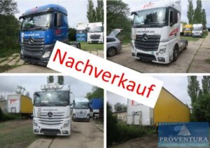 Read more about the article Nachverkauf zu Insolvenz-Auktion: 20 Pos. einer Spedition: 3 Sattelzugmaschinen MERCEDES-BENZ Actros, Sattelzugauflieger SCHMITZ CARGOBULL S01, Kastenwagen CITROEN Nemo 1.3 HDI, div. Lkw-Zubehör wie ADR-Koffer, Reifen, Feuerlöscher, Werkzeug, etc. – 06686 Lützen (Nähe Leipzig) – 09.10.2024 – 09:15:00