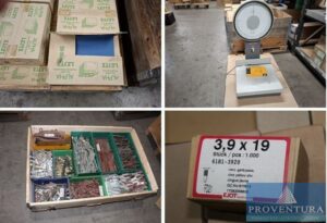 Read more about the article Teil-Lagerräumung 16 Pos. Fensterbauschrauben, Klinkhebel, Nagelstreifen, Büromaterial etc. – 37079 Göttingen – 04.11.2024 – 09:00:00
