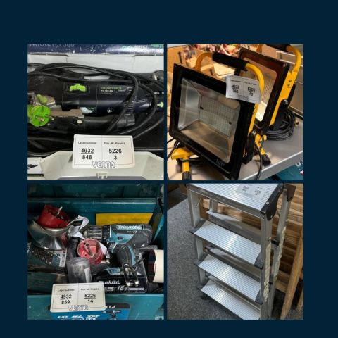 You are currently viewing Insolvenz-Versteigerung CRAFTWORKER 4YOU GmbH – Stichsägen Festo, Akku-Winkelschleifer Makita, Bosch, Bohrhammer, Systemkoffer, LED-Leuchten, etc. – 06.11.2024 – 12:00:00