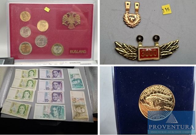 You are currently viewing Münzversteigerung 70 Pos. Silbermünzen Olympiade Moskau 1980, BRD 5+10 DM, Euromünzen, KMS Polen, Abzeichen DDR, etc – 37077 Göttingen – 27.10.2025 – 09:00:00