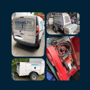 Read more about the article Insolvenz-Versteigerung Strahltec GmbH Fachbetrieb für Gebäudesanierung – LKW Renault Kangoo, Mobiler Hochdruckreiniger Falch Trail Jet 15, Elektrohandwerkzeuge Hilti, Makita, Bosch, Festool, etc. – 07.10.2025 – 18:00:00
