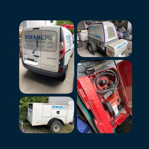 You are currently viewing Insolvenz-Versteigerung Strahltec GmbH Fachbetrieb für Gebäudesanierung – LKW Renault Kangoo, Mobiler Hochdruckreiniger Falch Trail Jet 15, Elektrohandwerkzeuge Hilti, Makita, Bosch, Festool, etc. – 07.10.2025 – 18:00:00