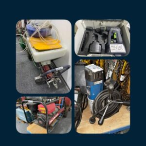 Read more about the article Insolvenz-Versteigerung von sichergestellten Gegenständen – Baugeräte, Putzmaschinen, Einscheibenmaschinen, Bürogeräte, etc – 12.02.2026 – 18:00:00