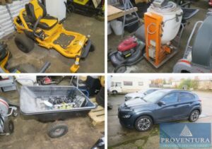Read more about the article Insolvenzversteigerung Hausmeisterservice: 20 Pos., E-Fahrzeug HYUNDAI Kona, EZ. 2022, Nullwendekreismäher CUBCADET XZ5, Aufsitzkehrmaschine KÄRCHER KM 100100 R, Rasenmäher, etc. – 39164 Wanzleben b. Magdeburg – 07.04.2026 – 09:00:00